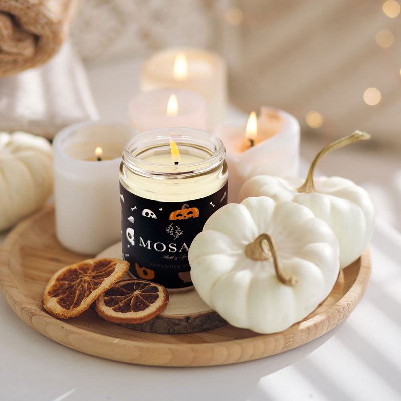 Halloween Scented Candle Combo Set, 3-Pack Scented Soy Wax Candles