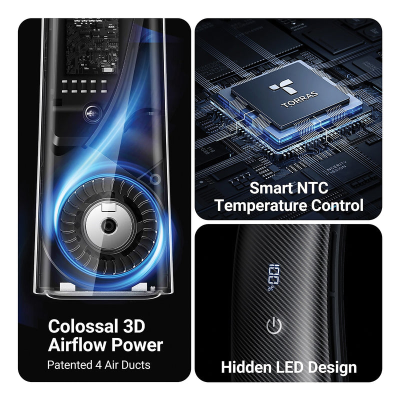 COOLIFY 2 Limited Edition Personal Bladeless 5,000 mAh Rechargeable A/C & Heater, 5-Speed