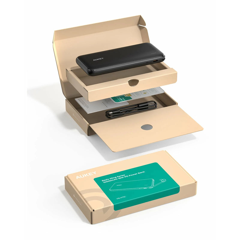 10000mAh Power Bank with Built In USB C Cable PB-N73C