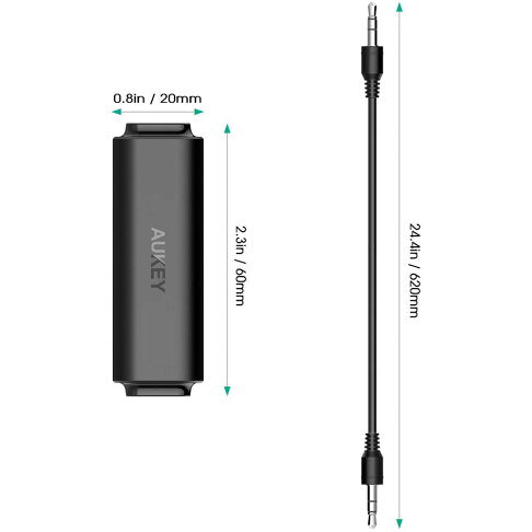 Ground Loop Noise Isolator, for Car Audio/Home Stereo System with 3.5mm Audio Cable (Black) - Rack To Door