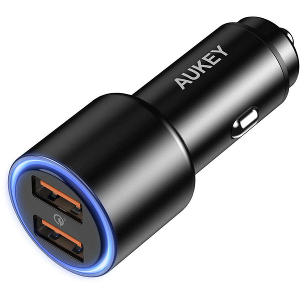 CC-Y17S Dual USB-A LED Car Charger - 36W - Rack To Door