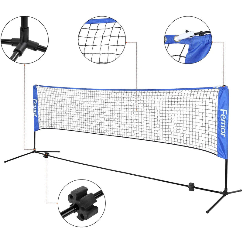 Badminton Net Set Portable with Poles Easy Setup