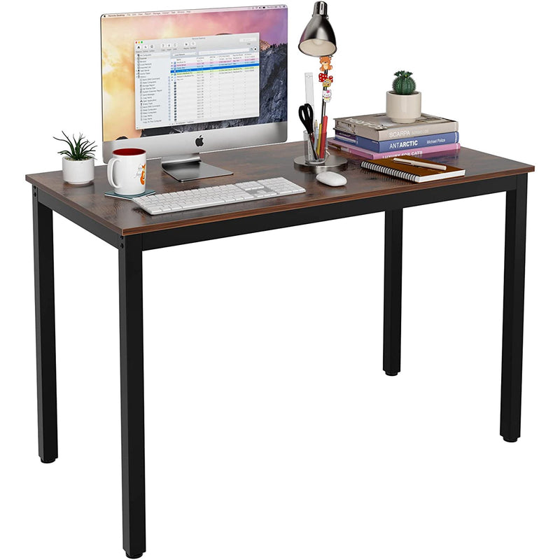 Computer Desk, Home Office Desk, Wood and Metal Desk Workstation for Small Space