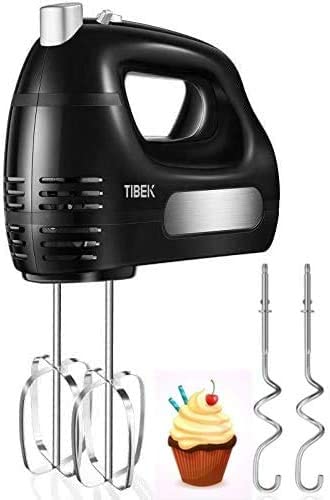 Hand Mixer Electric 6 Speed Mode 300W with 4 Stainless Steel Attachments (2 Beaters and 2 Dough Hooks)