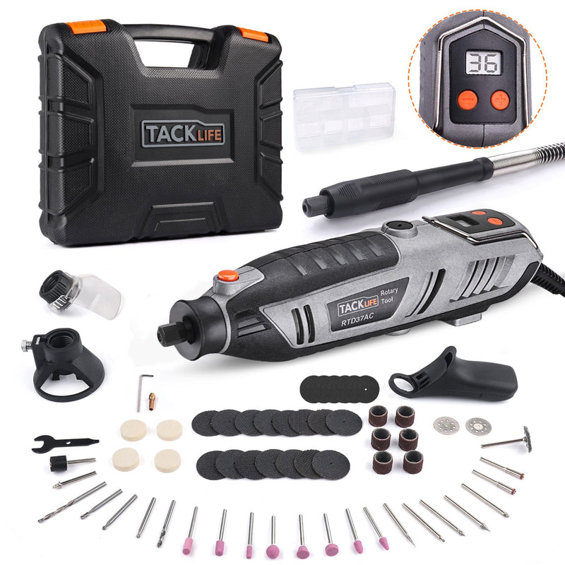 200W Rotary Tool Kit with Flex Shaft, Shield, Grip And Cutting Guide - Rack To Door
