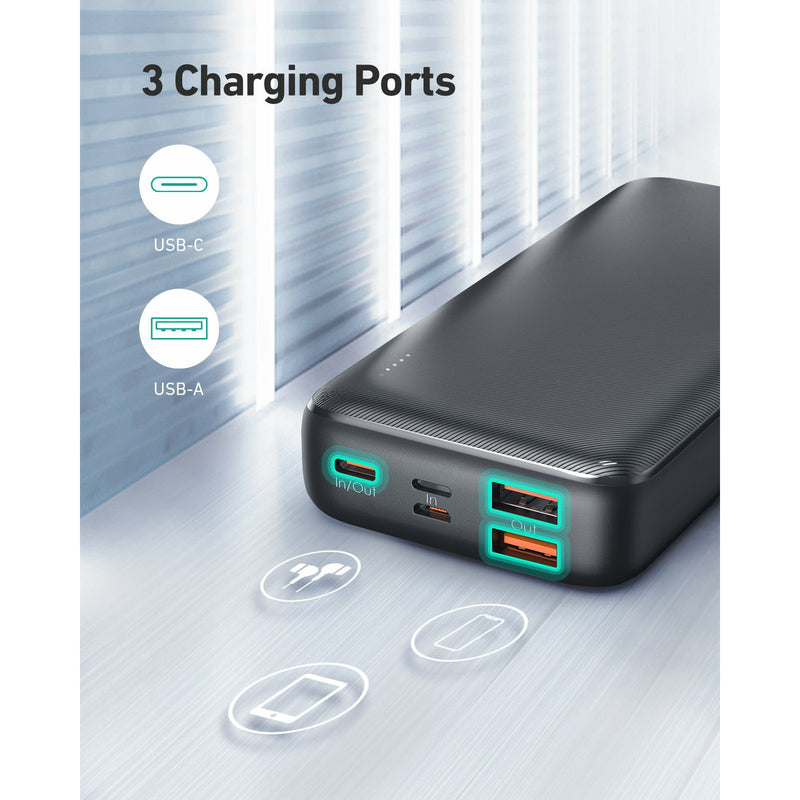 PB-N74 Portable Charger 20000mAh Large Capacity with 3 Outputs & 3 Inputs