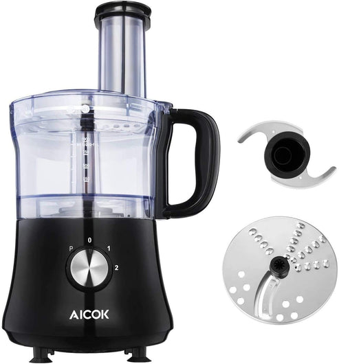 5-Cup Food Processor, 3 Speeds 500W, Electric Food Chopper with Stainless Steel