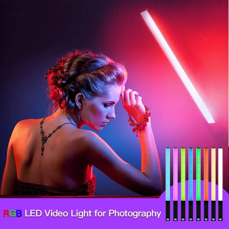 LED Photography Light Wand with Adjustable Brightness & Rechargeable Battery