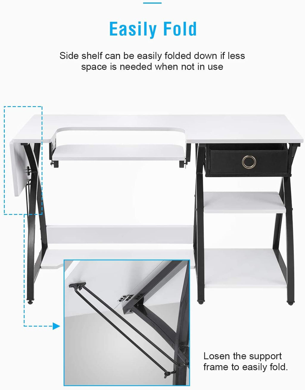 Shop Kealive Folding Sewing Table, Multi-Func at Artsy Sister.