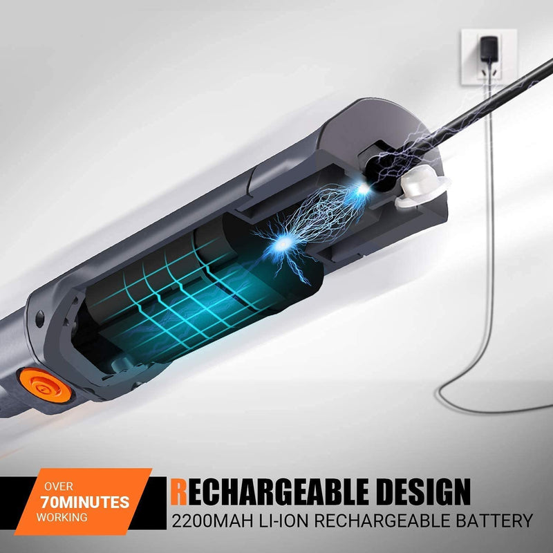 2200 mAh Extendable Portable Pool Vacuum - TKHPVLT - Rack To Door