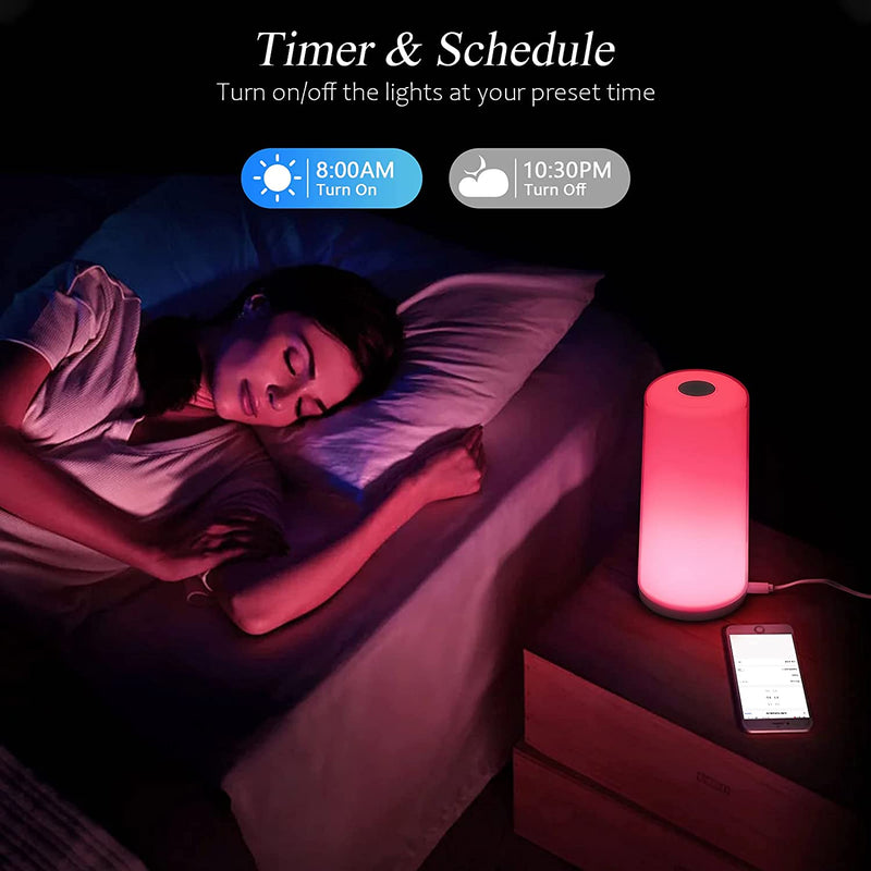 Smart Table Lamp, Bedside Lamp Work with Alexa and Google Home - Rack To Door