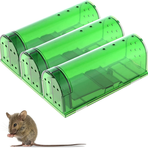 Reusable Smart Mouse Trap Humane Clear Plastic No Kill Rodents