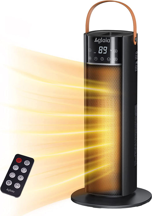 Portable Electric Heaters, 1500W Fast Heating, 65°Oscillation, Timer & Remote Control - Rack To Door