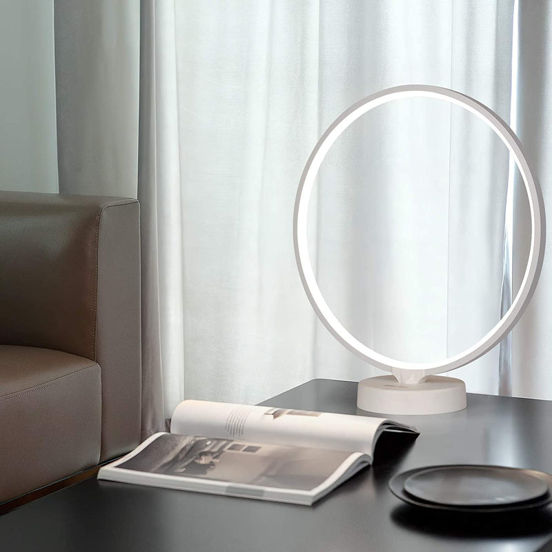 Circle Table Lamp with White & Color LEDs + Remote Control