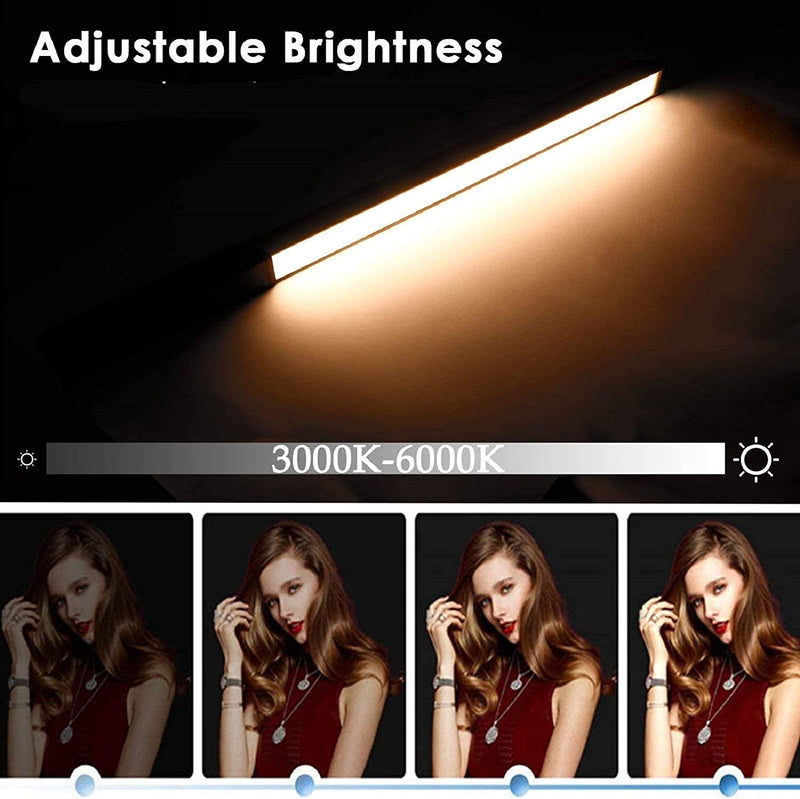 LED Photography Light Wand with Adjustable Brightness & Rechargeable Battery