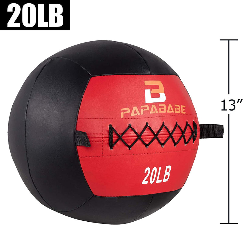 papababe Wall Ball, Soft Medicine Ball, 13'' Weight Ball for Cardio Workout 20lbs