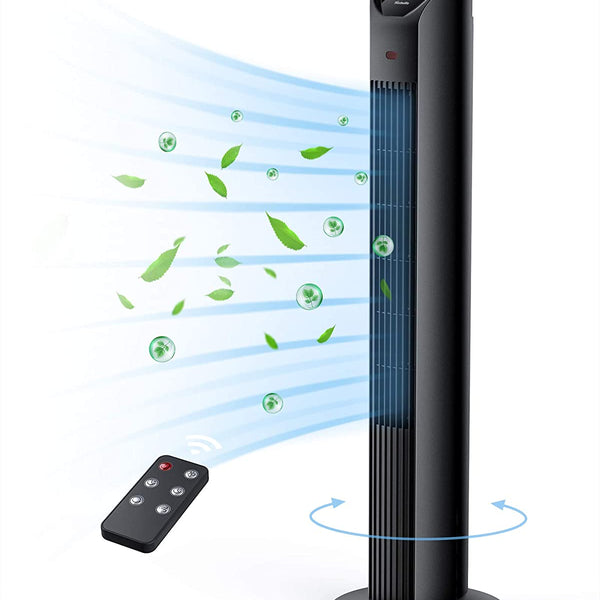 75° Oscillating Fan with Remote, 36, 3 Modes 3 Speeds