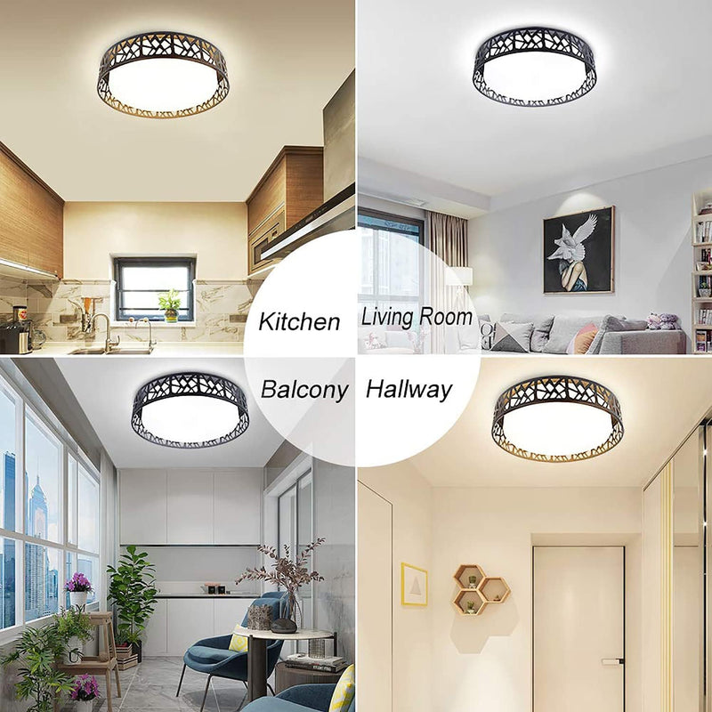 35W Dimmable LED Ceiling Light Fixture with Remote, 18.5 Inch Round Close to Ceiling Lights for Bedroom/Dining Room/Living Room/Office Lighting, Timing, 3000K-6000K, 3 Color Changeable