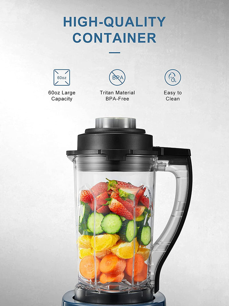 1200W Smoothie Blender, 9 Speeds Countertop Blender with Touch Screen, 4 Programs, 60oz BPA-Free Pitcher - Rack To Door