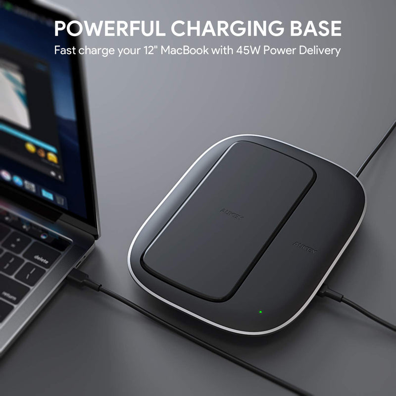 10,000mAh Power Bank with Built-In Wireless Charging Pad + Power Delivery Charging Base