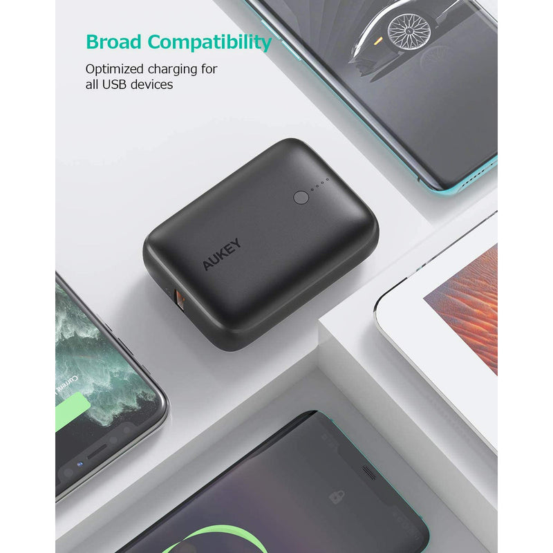 PB-N83 Mini USB C Portable Charger Black 10000mAh - Rack To Door