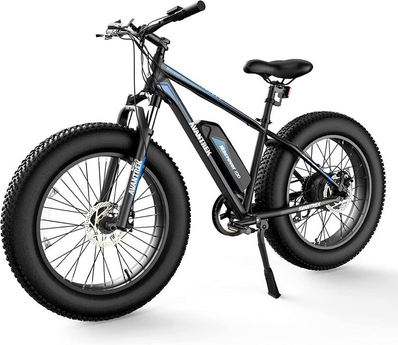 AVANTREK MacRover100 Fat Tire Electric Bike with Front Suspension, Brushless Motor, Large 468Wh Battery & 20 MPH Assist