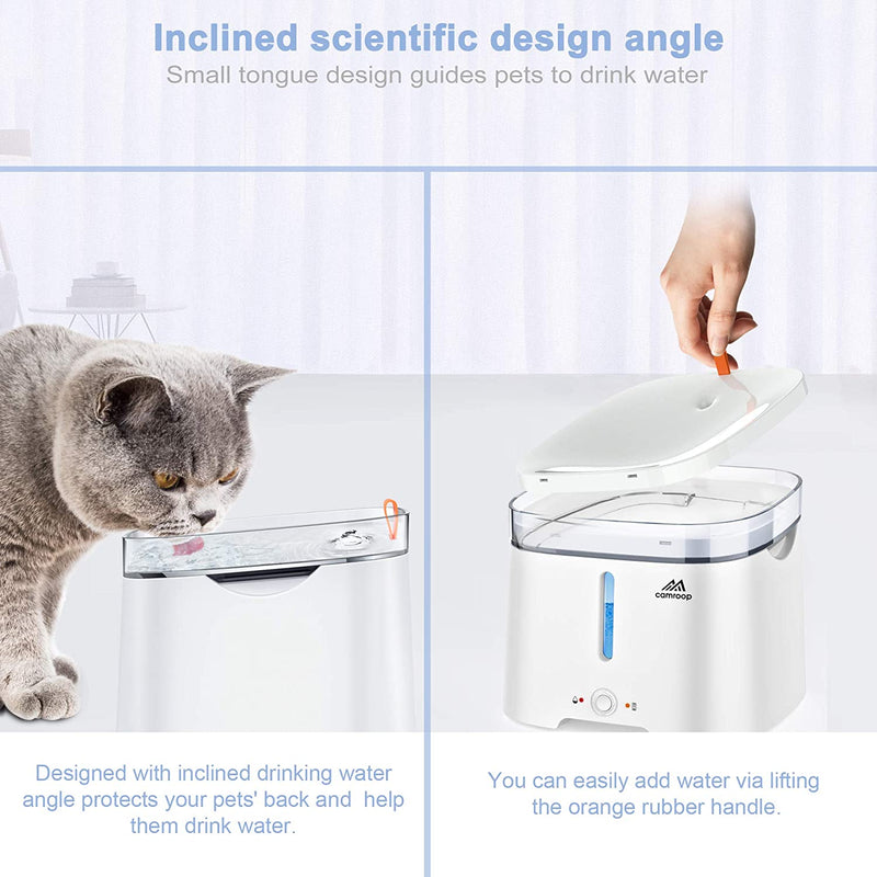 Automatic Pet Water Fountain with 2L Capacity & Filtration