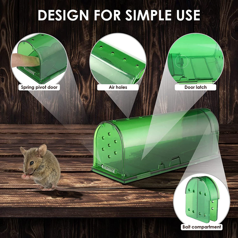 Wholesale Reusable No Kill Metal Spring Wooden Base Mouse Trap