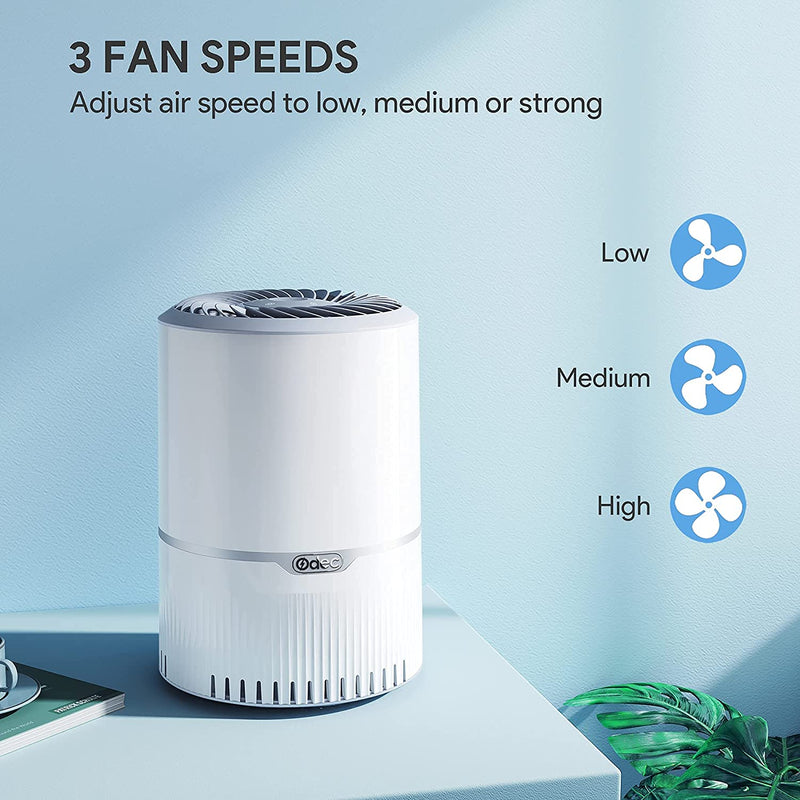 HEPA Air Purifier with 3 Stage, 3 Fan Speeds, Timer, and Child Lock