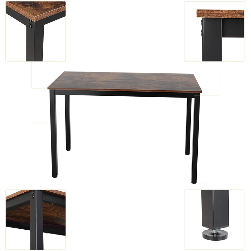 Computer Desk, Home Office Desk, Wood and Metal Desk Workstation for Small Space
