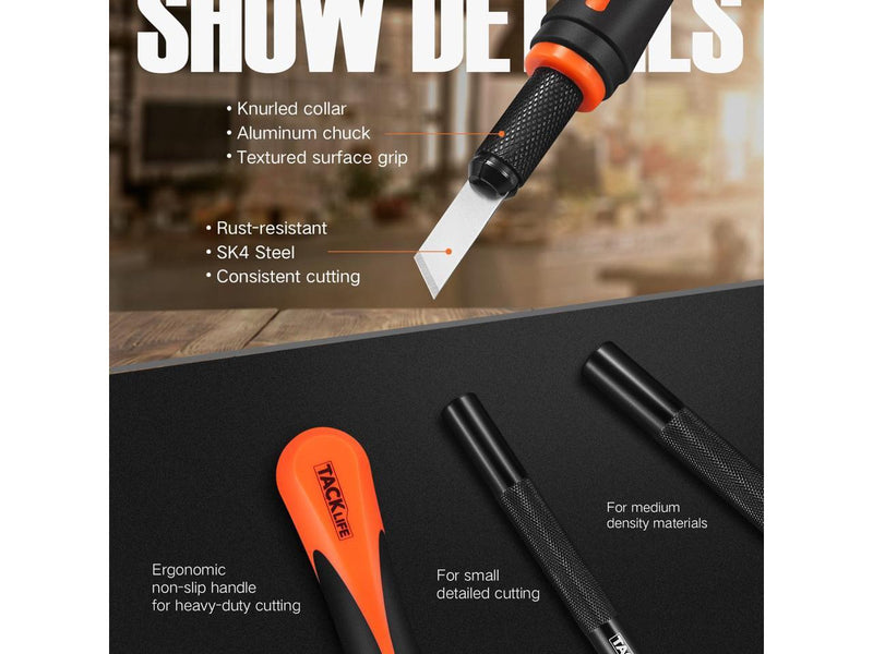 Precision Craft Utility Knife Set 22 Pieces Sharp Scalpel Razor Knives Tool Sharp Steel Blade User-Friendly Design CKH01 - Rack To Door