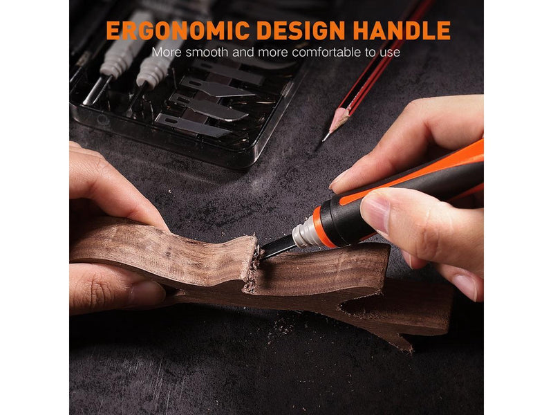 Precision Craft Utility Knife Set 22 Pieces Sharp Scalpel Razor Knives Tool Sharp Steel Blade User-Friendly Design CKH01 - Rack To Door