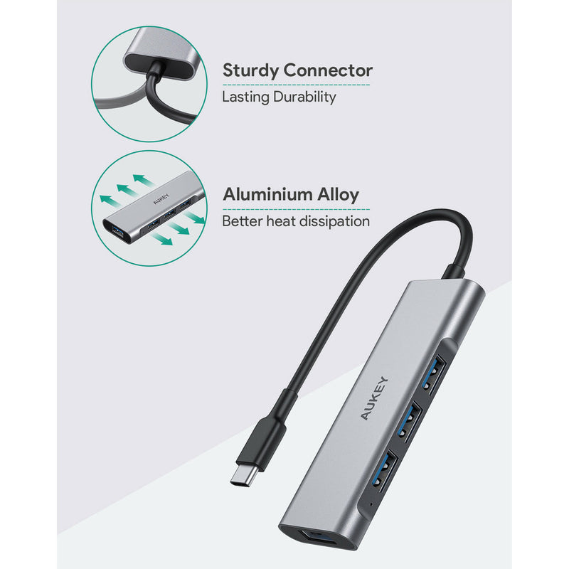 CB-C94 4-Port USB C Hub Aluminum Alloy with 4 USB 3.0 Ports - Rack To Door
