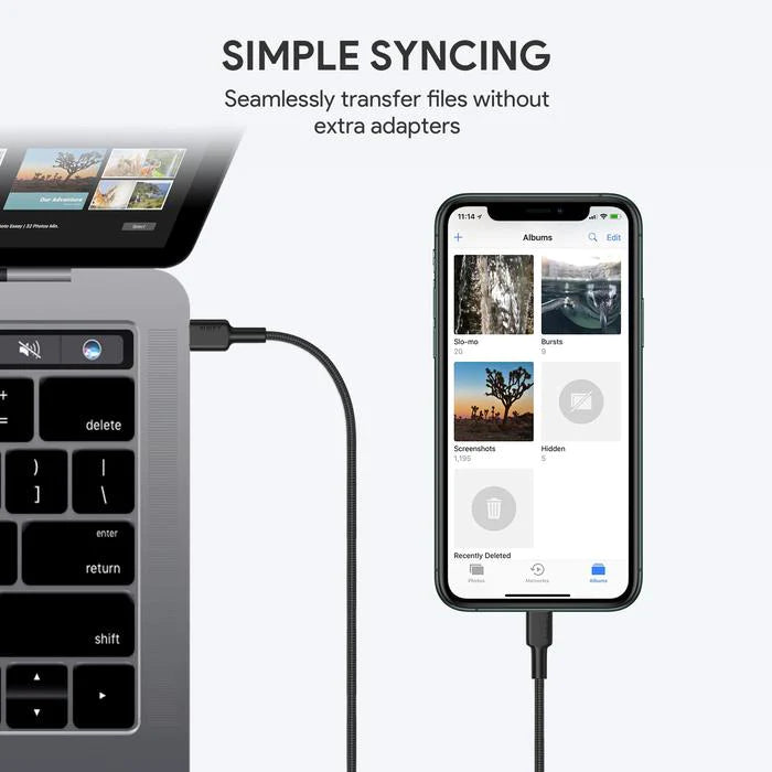 CB-CL02 Impulse Braided USB-C to Lightning Cable