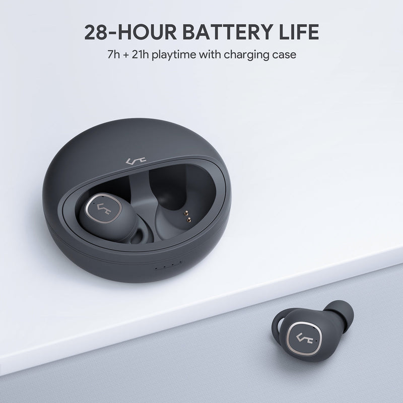 EP-T10 Wireless Fast Charging Earbuds Volume Control Black