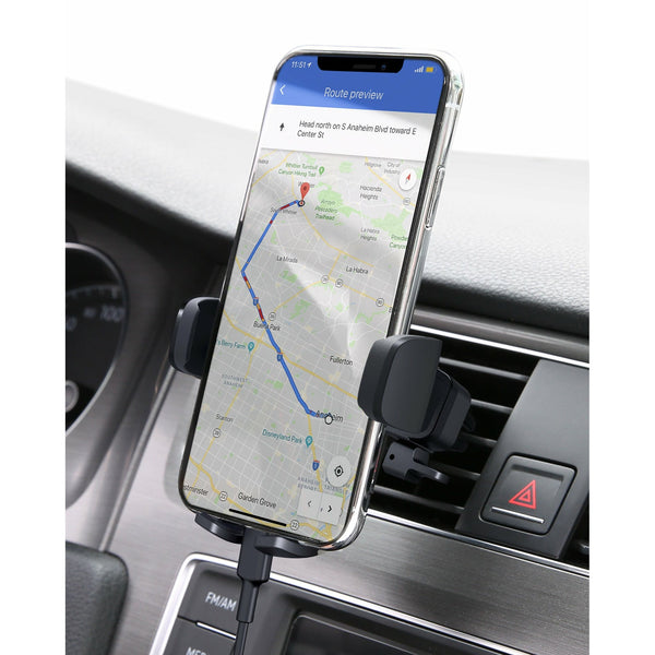 Car Mount Phone Holder Strong Suction Easy One Touch Lock/Release - Rack To Door