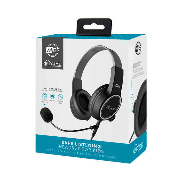 KidJamz Safe Listening Headset for Kids with Boom Mircrophone and Volume-Limiting Technology