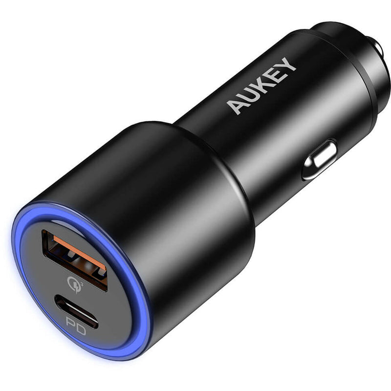 CC-Y18S Dual (USB-C/USB-A) LED Car Charger - 36W - Rack To Door
