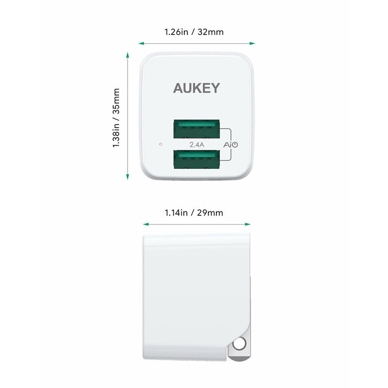 Accel Ultra Compact USB Charger Dual USB Port