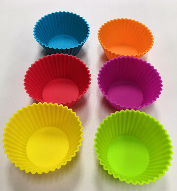 6-Pack Silicone Cup Cake Molds