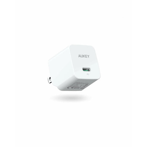 Aukey Minima 20W Fast Type C Wall Charger with Foldable Plug- Ultra-Compact PD Charger