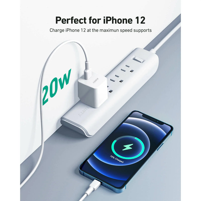 USB C Charger, Minima 20W Fast Type C Wall Charger, Fast Charger with Foldable Plug, Ultra-Compact PD Charger USB C