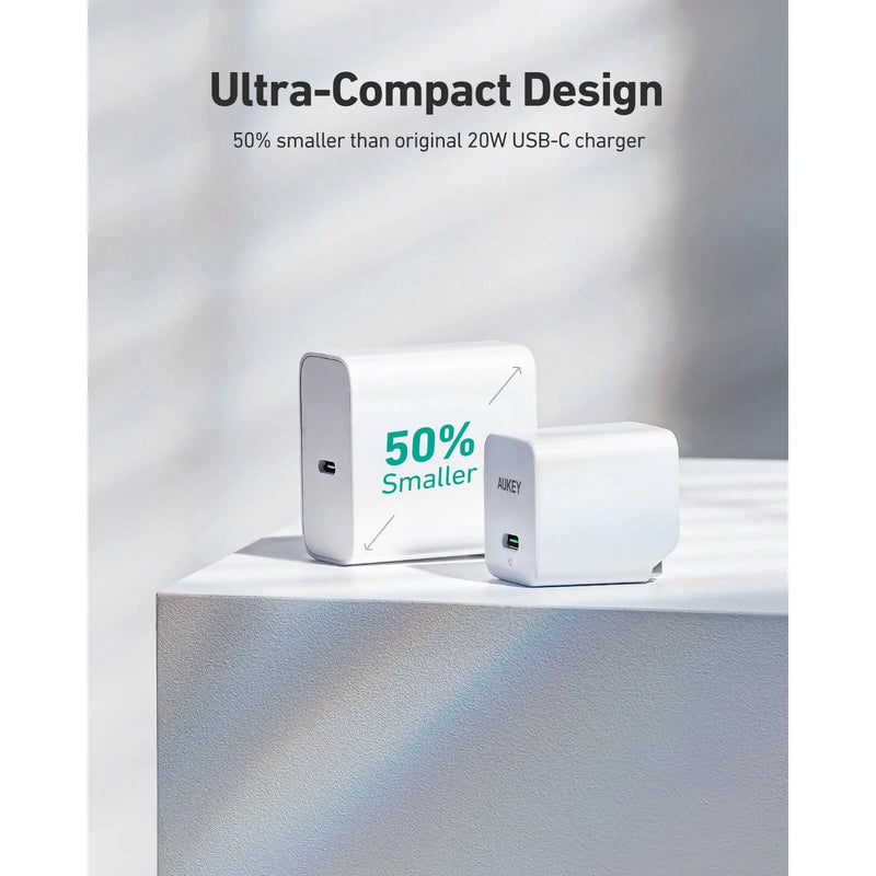 USB C Charger, Minima 20W Fast Type C Wall Charger, Fast Charger with Foldable Plug, Ultra-Compact PD Charger USB C