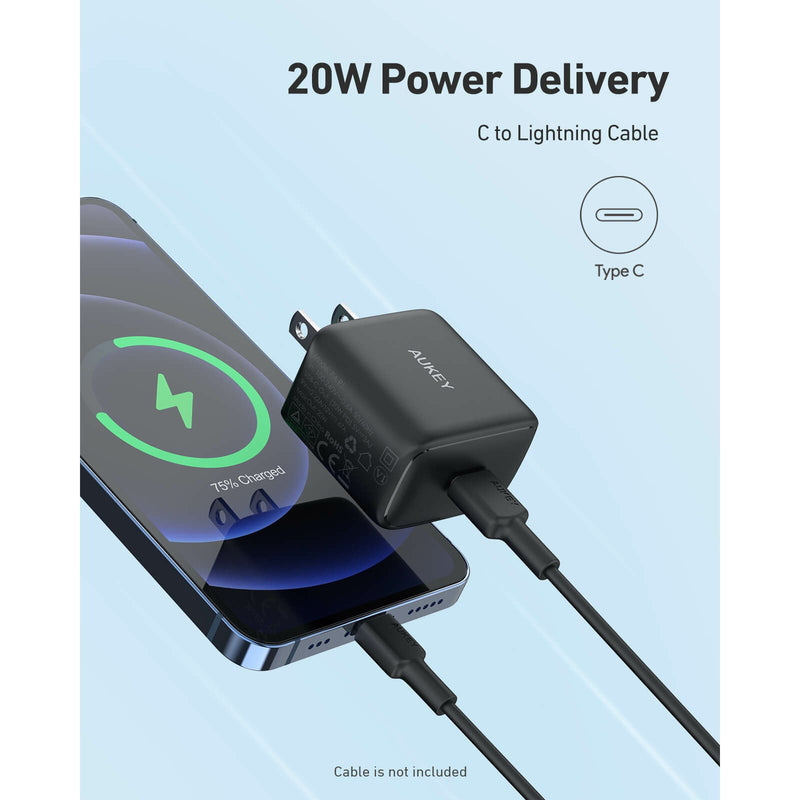 PA-R1 Swift Charger with PD & QC 3.0 USB C 20W Black