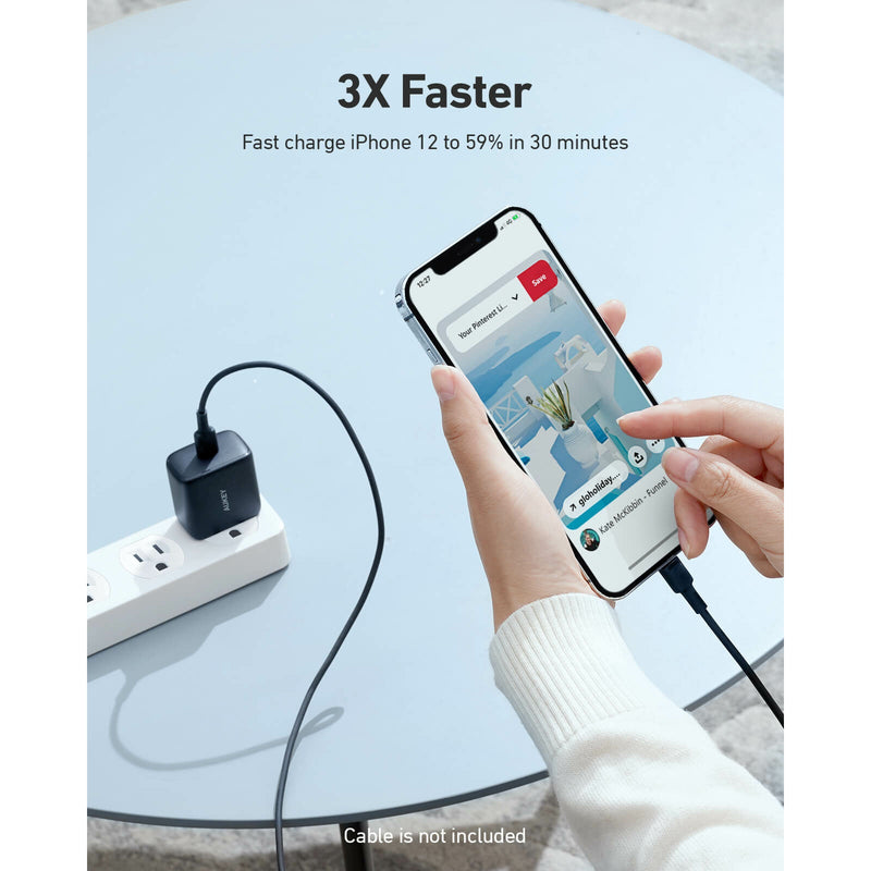 PA-R1 Swift Charger with PD & QC 3.0 USB C 20W Black