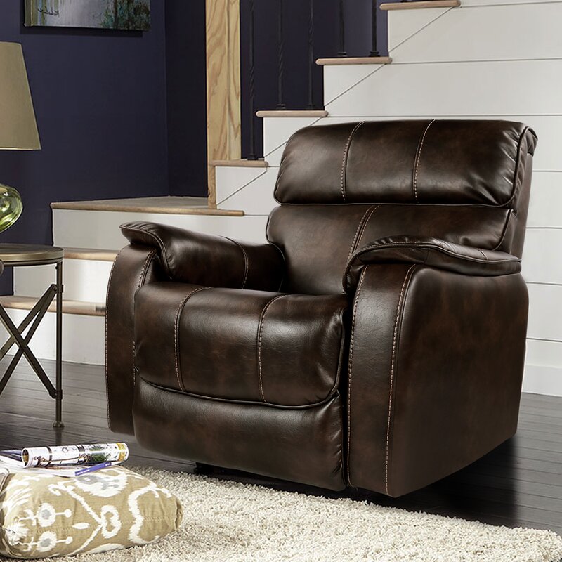 Oversized Rocker Recliner Lounge Chair with Overstuffed Back
