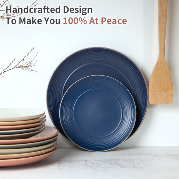 12-Piece Modern Porcelain Dinnerware Plate Set