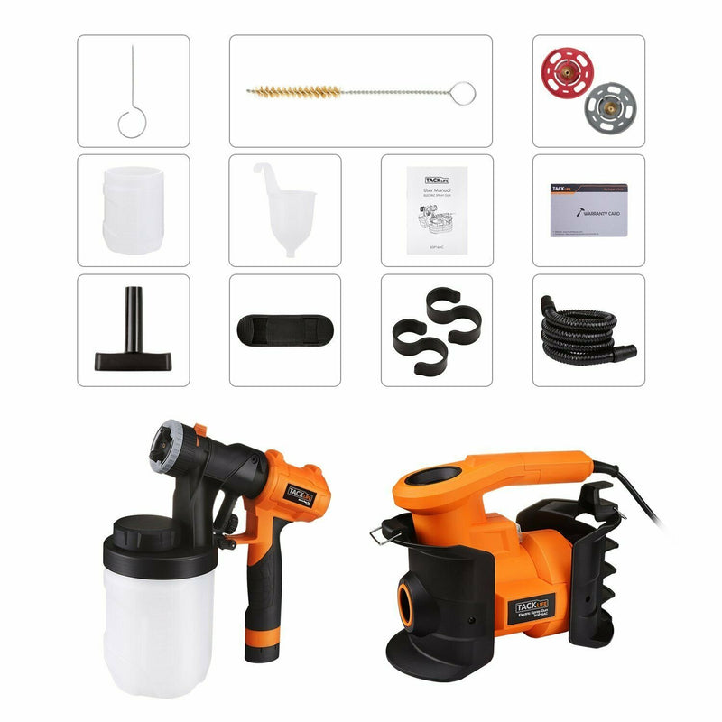 Professional HVLP Paint Sprayer with 3 Spray Patterns & Two Paint Canisters