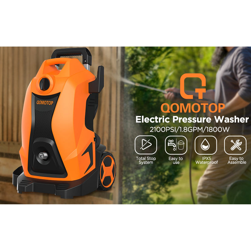 2100-PSI Electric Pressure Washer with 5 Adjustable Nozzles