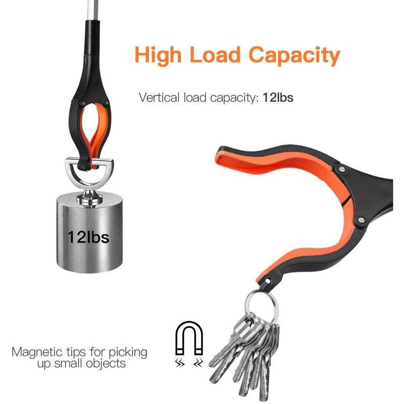 Reacher Grabber Tool, 0°-180° Angled Arm, 90° Rotating Head RG01